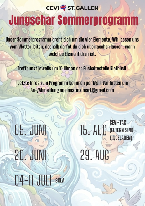 Flyer Cevi Sommerprogramm 2026